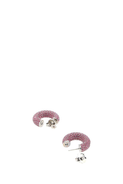 Amina Muaddi Women Embellished Metal Mini Cameron Earrings by Luosophy