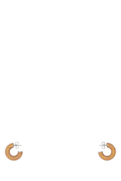 Amina Muaddi Women Embellished Metal Mini Cameron Earrings by Luosophy
