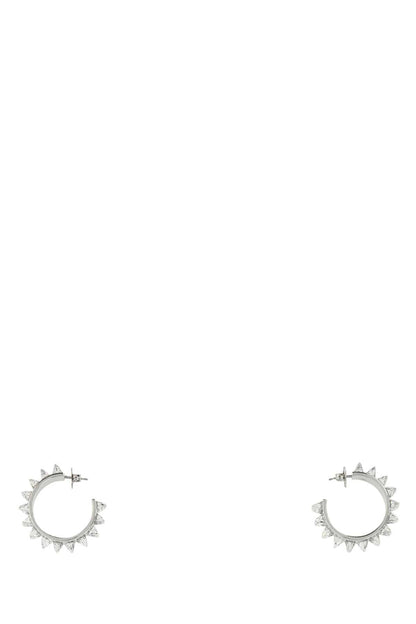 Amina Muaddi Women Embellished Metal Big Karma Earrings by Luosophy
