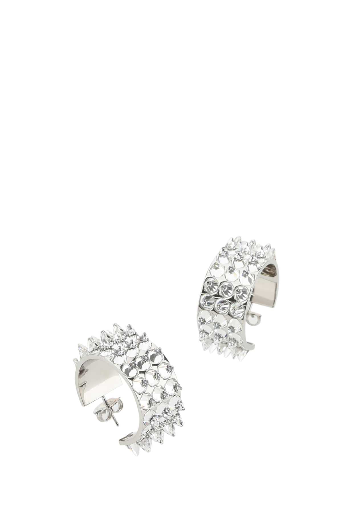Amina Muaddi Women Embellished Metal Big Karma Earrings by Luosophy