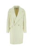 Bottega Veneta Women Ivory Wool Blend Coat by Luosophy