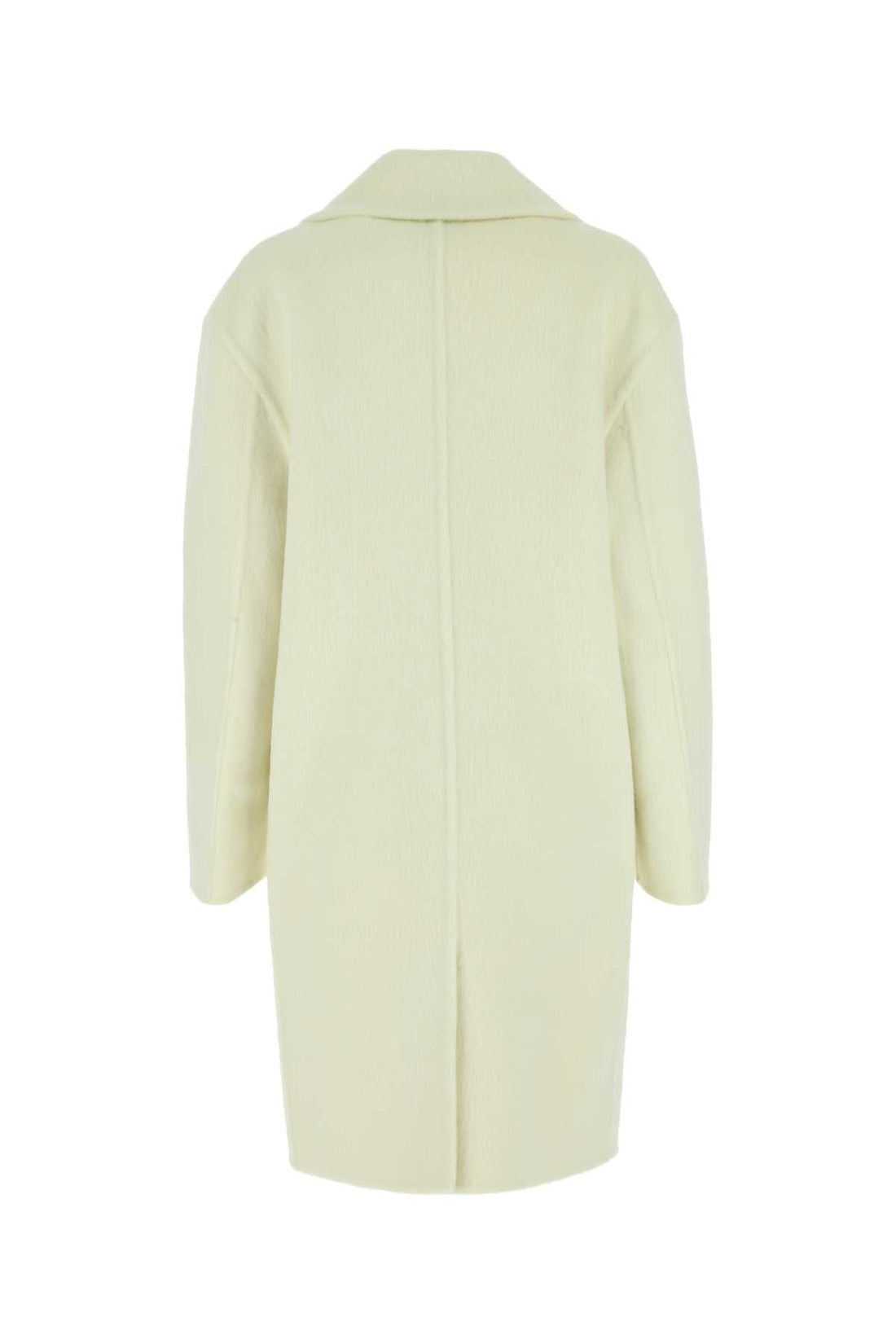 Bottega Veneta Women Ivory Wool Blend Coat by Luosophy