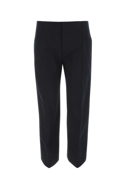 Bottega Veneta Women Midnight Blue Cotton Cropped Cut Pant by Luosophy