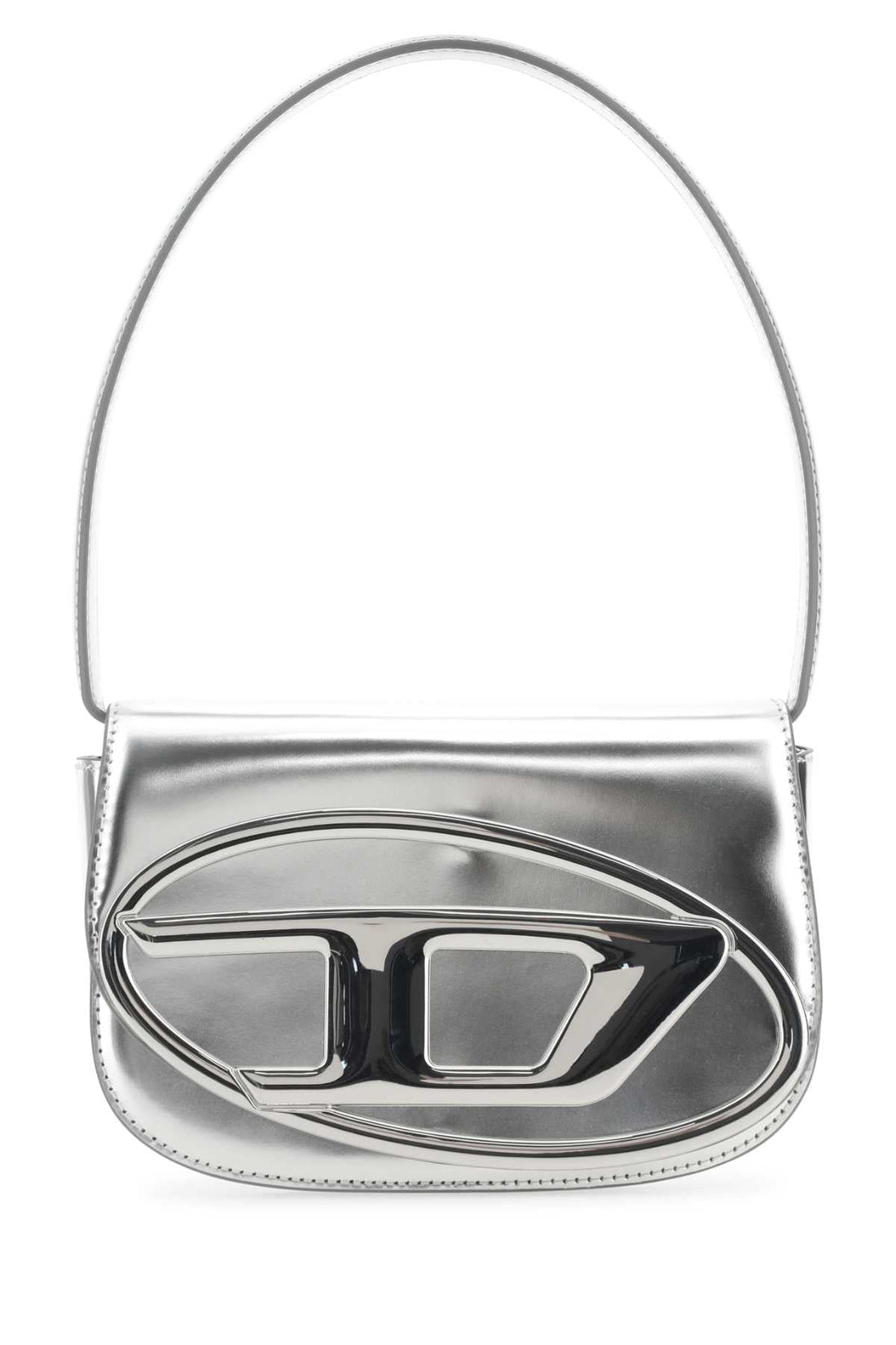 Diesel Women Silver Leather 1Dr Shoulder Bag by Luosophy