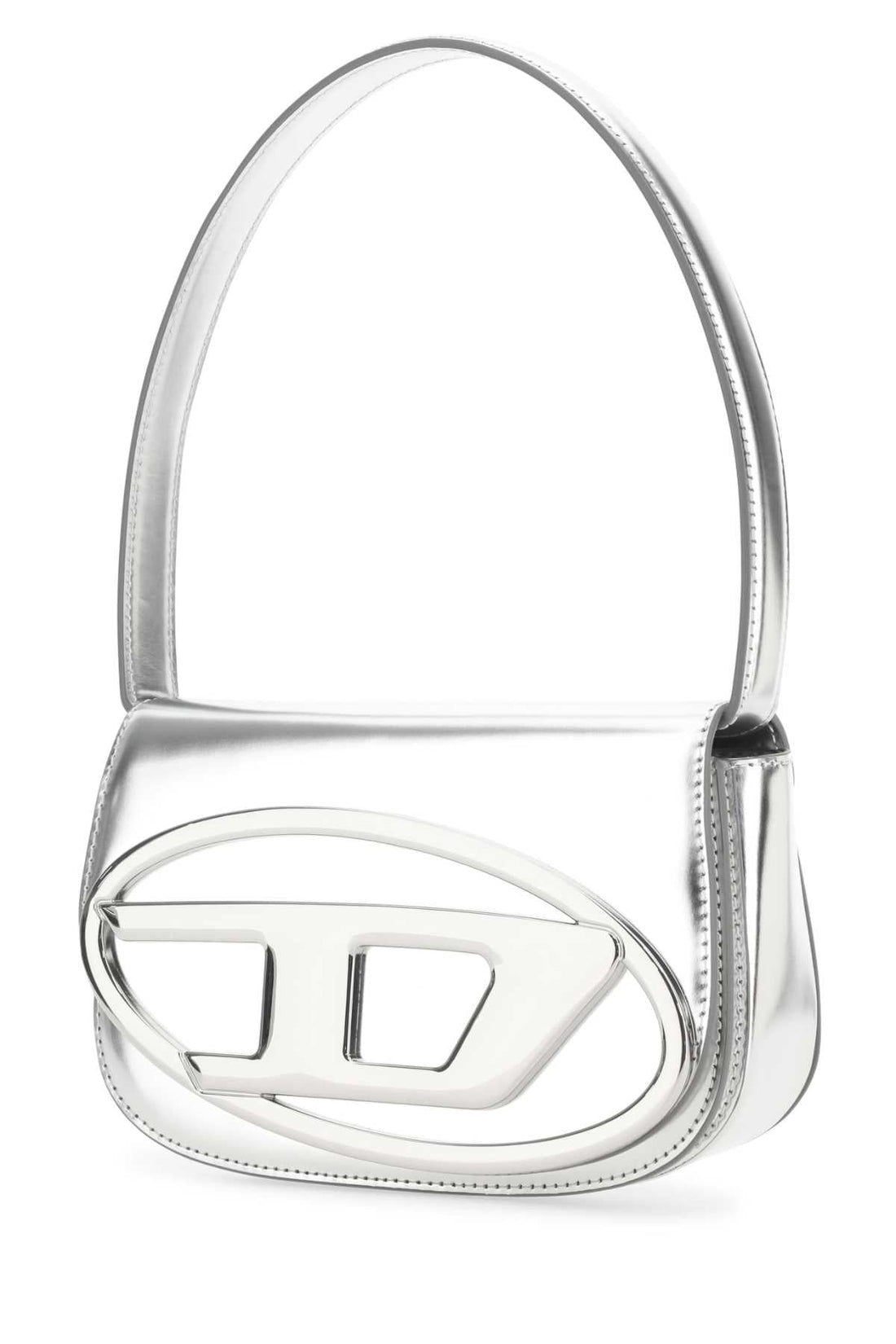 Diesel Women Silver Leather 1Dr Shoulder Bag by Luosophy