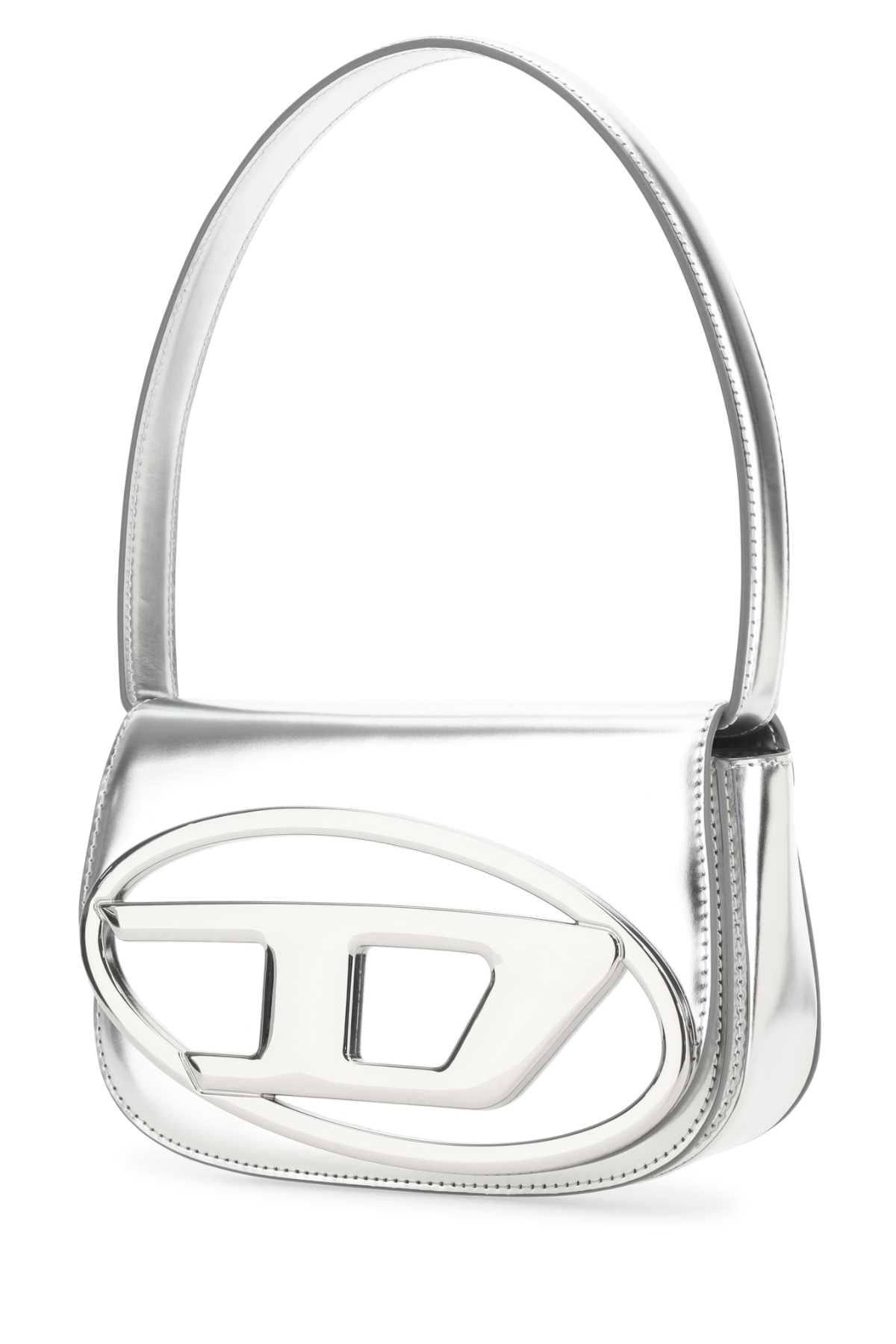 Diesel Women Silver Leather 1Dr Shoulder Bag by Luosophy