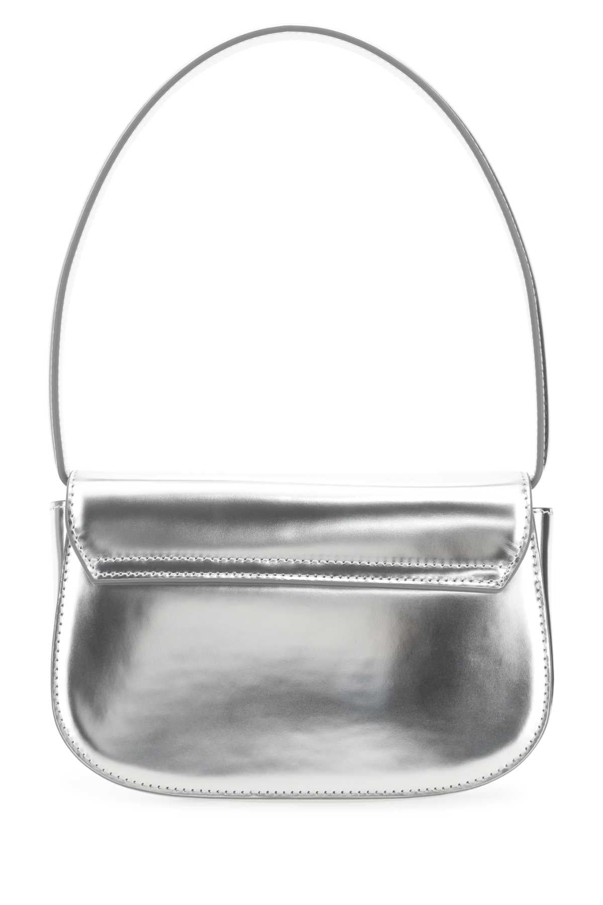 Diesel Women Silver Leather 1Dr Shoulder Bag by Luosophy