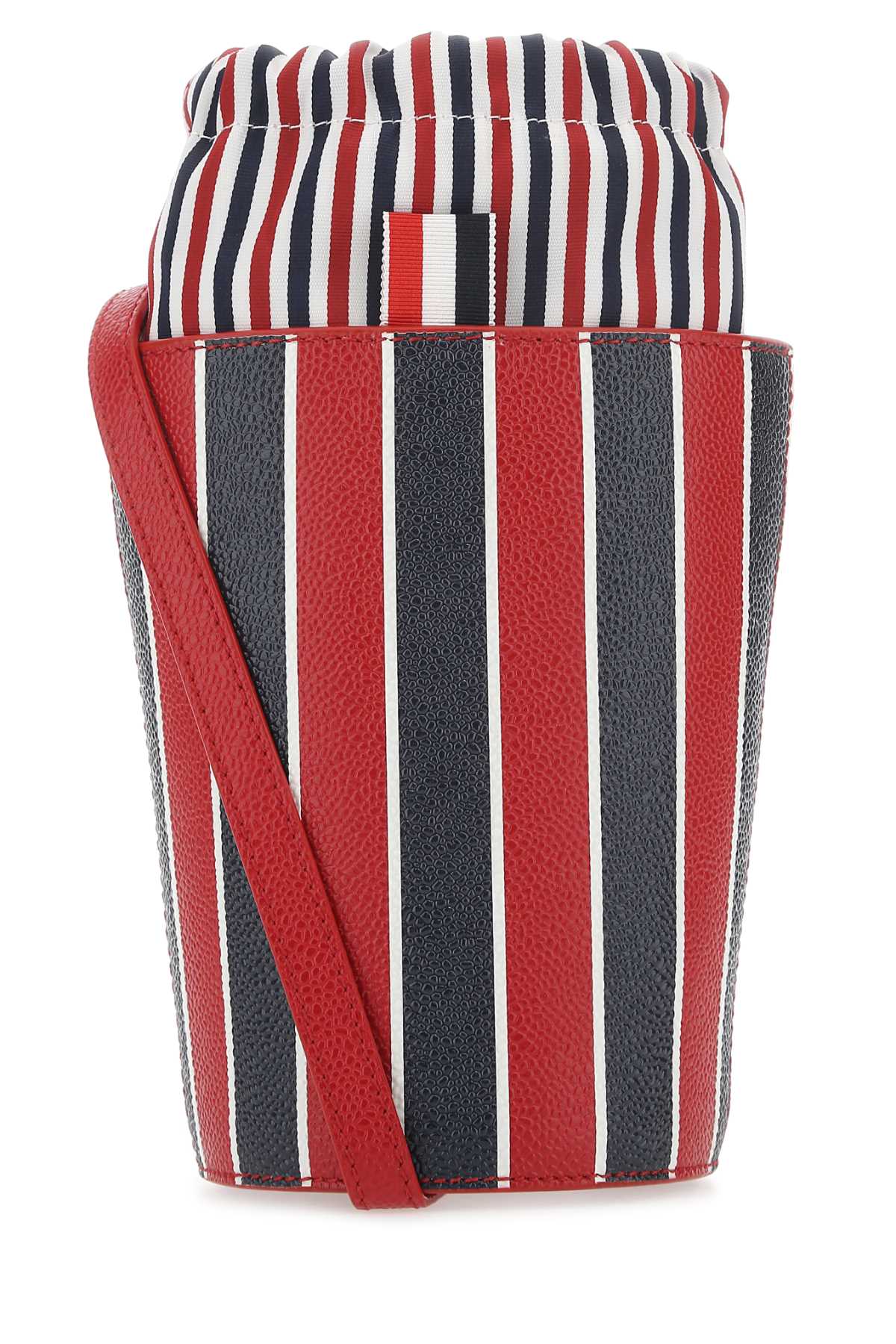 Thom Browne Women Printed Leather Mini Bucket Bag by Luosophy