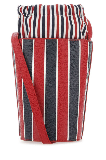 Thom Browne Women Printed Leather Mini Bucket Bag by Luosophy