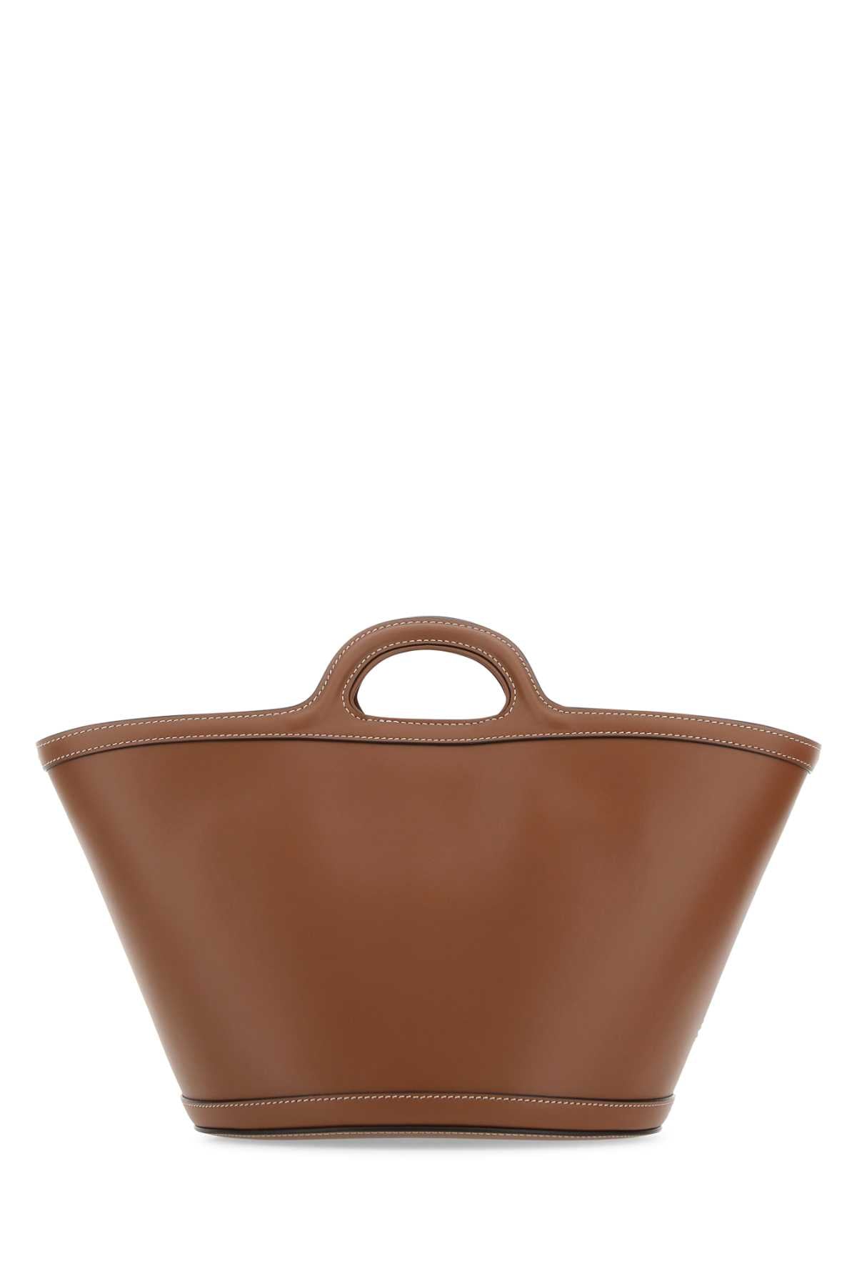 Marni Women Brown Leather Small Tropicalia Handbag by Luosophy