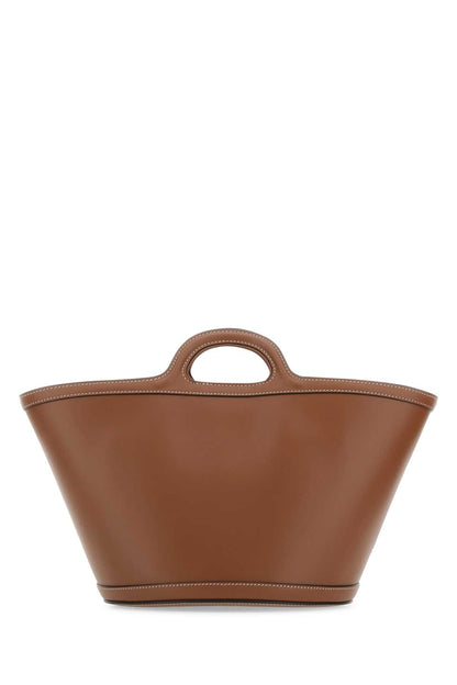 Marni Women Brown Leather Small Tropicalia Handbag by Luosophy