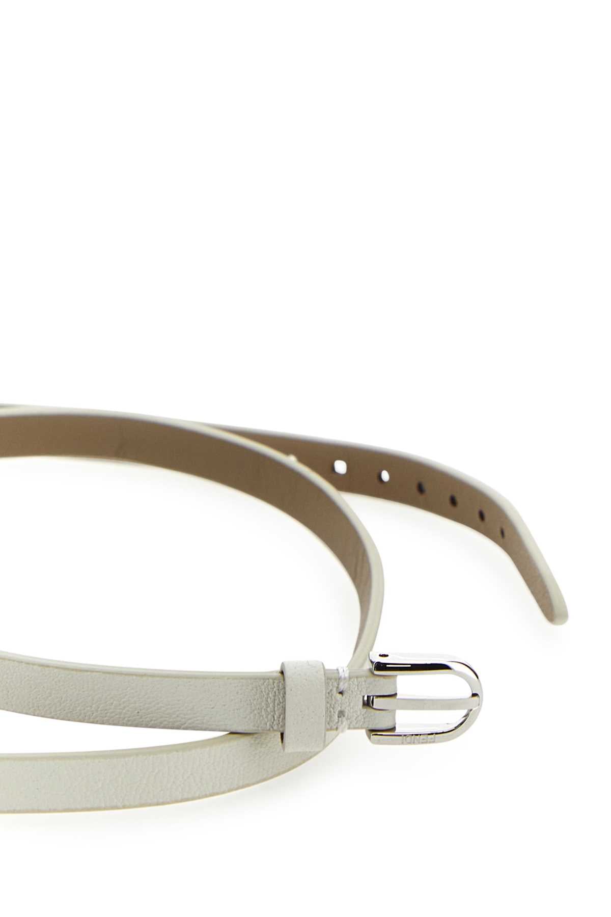 Fendi Women White Leather O Lock Vertical Watch by Luosophy