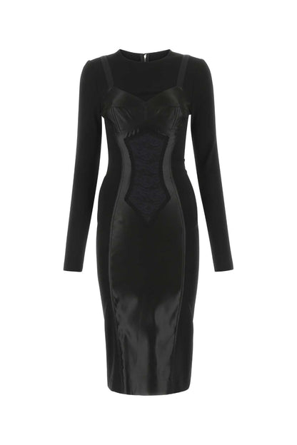 Dolce &amp; Gabbana Women Black Stretch Viscose Blend Dress by Luosophy