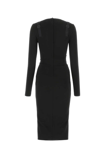 Dolce &amp; Gabbana Women Black Stretch Viscose Blend Dress by Luosophy