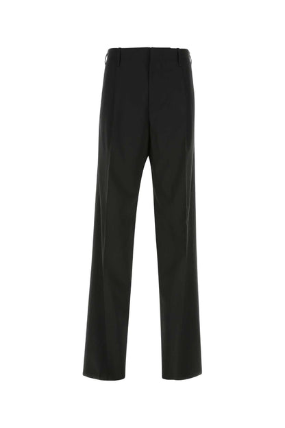Versace Men Black Stretch Wool Pant by Luosophy