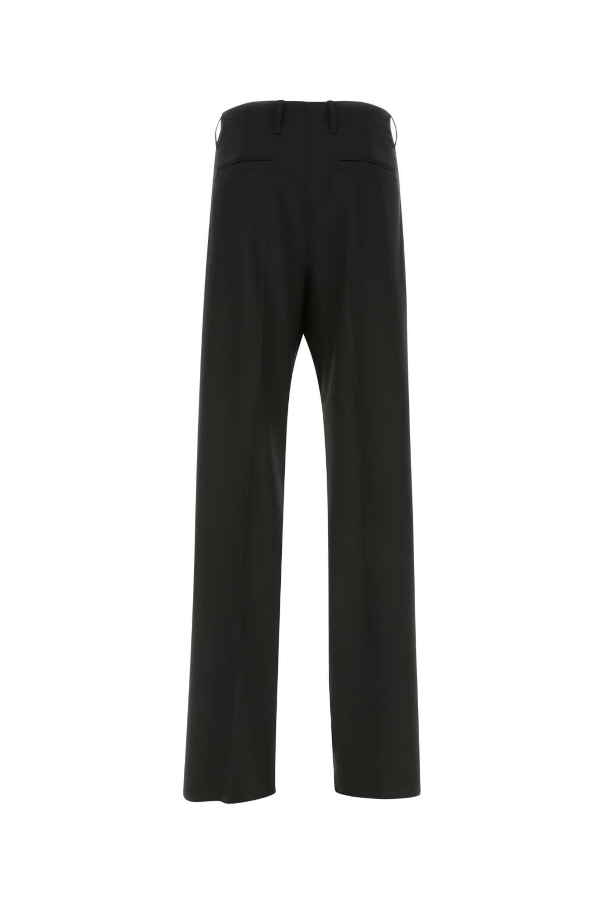 Versace Men Black Stretch Wool Pant by Luosophy