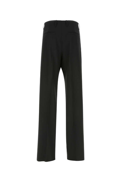Versace Men Black Stretch Wool Pant by Luosophy