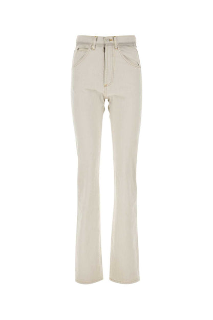 Maison Margiela Women Chalk Denim Jeans