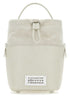 Maison Margiela Women Chalk Leather And Canvas Mini 5Ac Bucket Bag by Luosophy