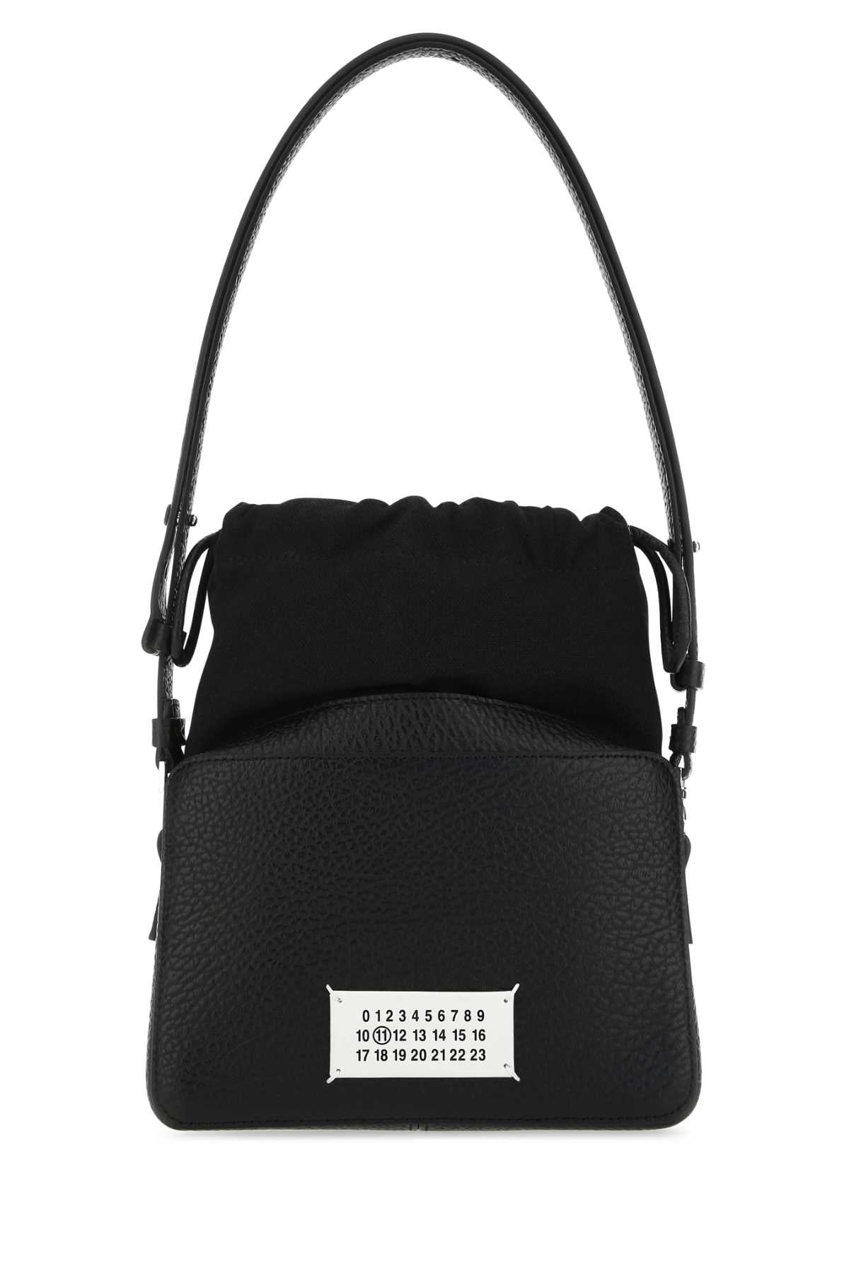 Maison Margiela Women Black Leather And Fabric 5Ac Bucket Bag by Luosophy