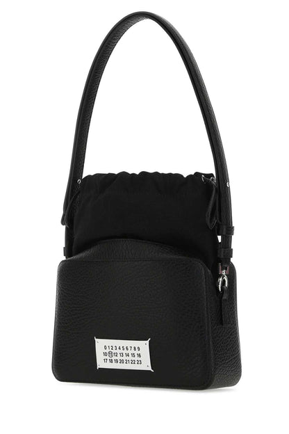 Maison Margiela Women Black Leather And Fabric 5Ac Bucket Bag by Luosophy
