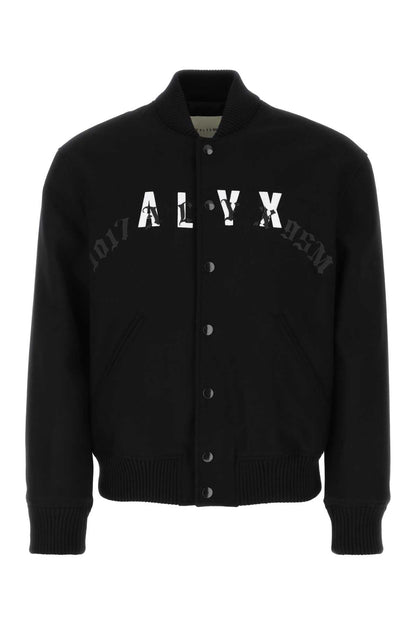 Alyx Men Black Wool Blend Bomber Jacket by Luosophy