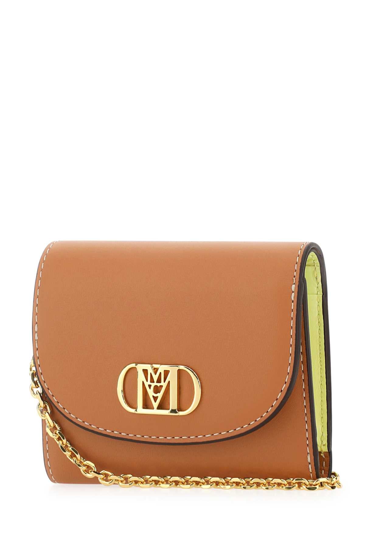 Mcm Unisex Caramel Leather Mini Mode Travia Wallet by Luosophy