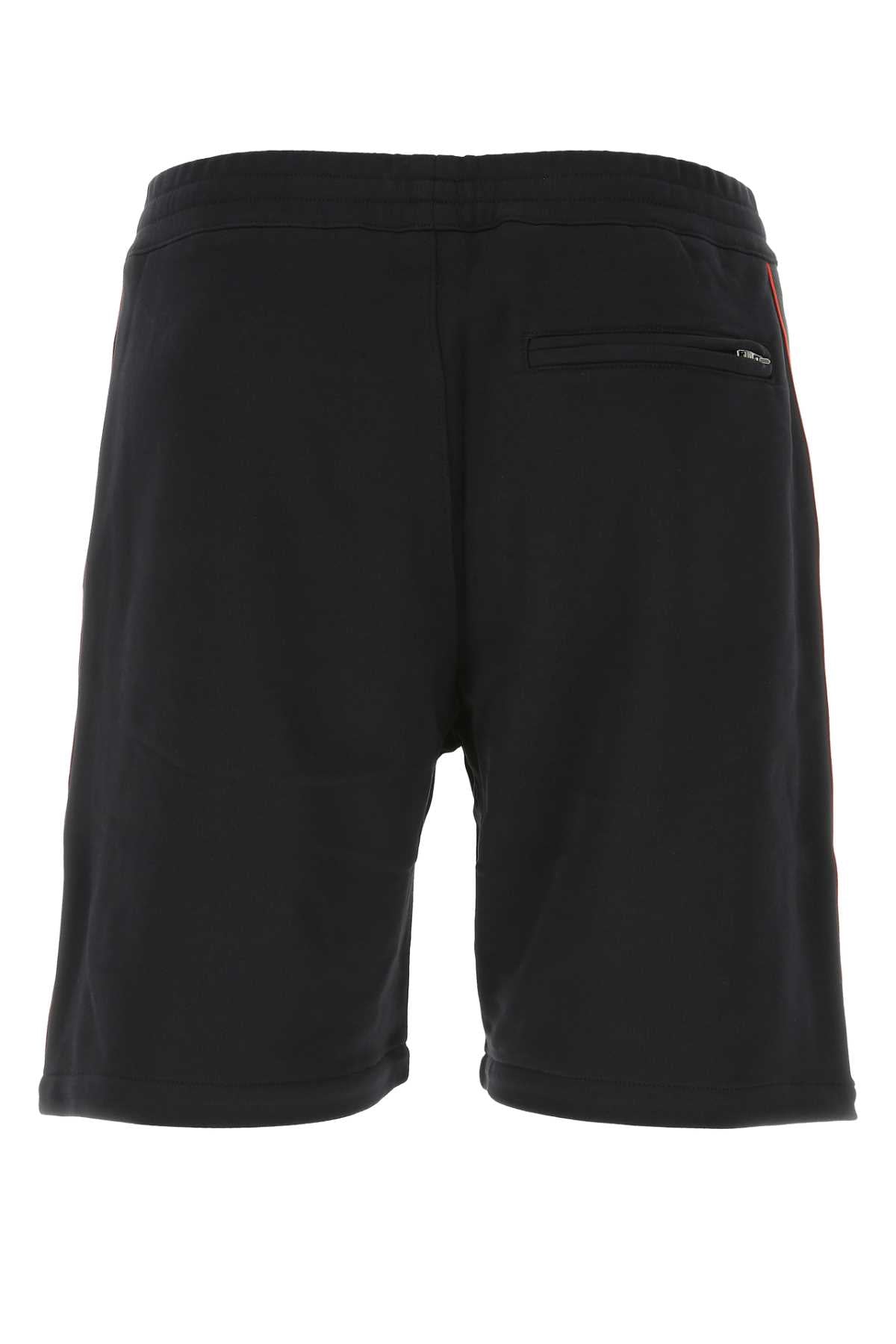 Alexander Mcqueen Men Black Cotton Bermuda Shorts by Luosophy