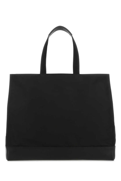 Alexander Mcqueen Men Black Fabric Shopping Bag by Luosophy