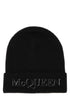 Alexander Mcqueen Men Black Cashmere Beanie Hat by Luosophy