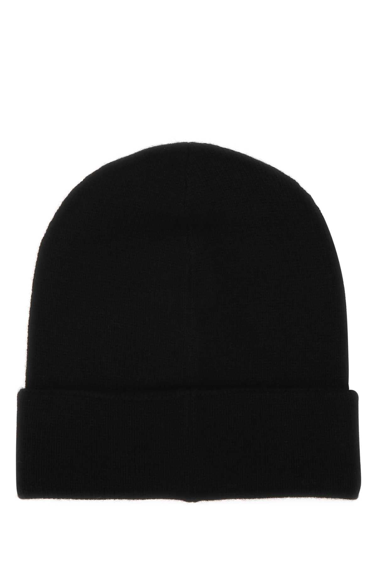 Alexander Mcqueen Men Black Cashmere Beanie Hat by Luosophy