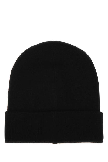 Alexander Mcqueen Men Black Cashmere Beanie Hat by Luosophy