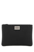 Dolce & Gabbana Men Black Leather And Nylon Pouch by Luosophy