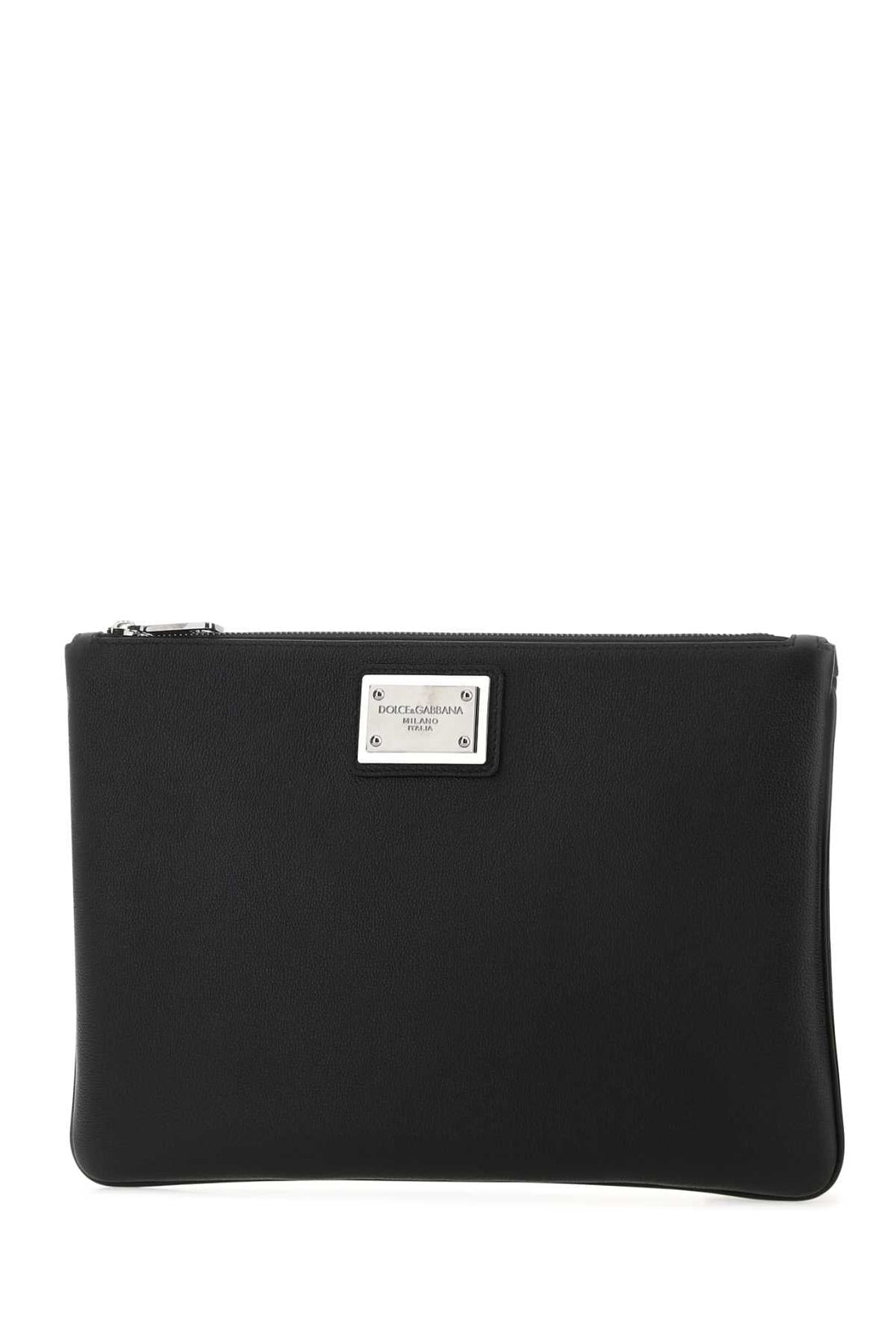 Dolce &amp; Gabbana Men Black Leather And Nylon Pouch by Luosophy