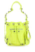Balenciaga Women Fluo Yellow Leather Le Cagole Xs Bucket Bag by Luosophy