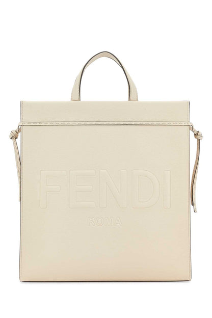 Fendi Men Ivory Medium Go To Shopper Shopping Bag by Luosophy