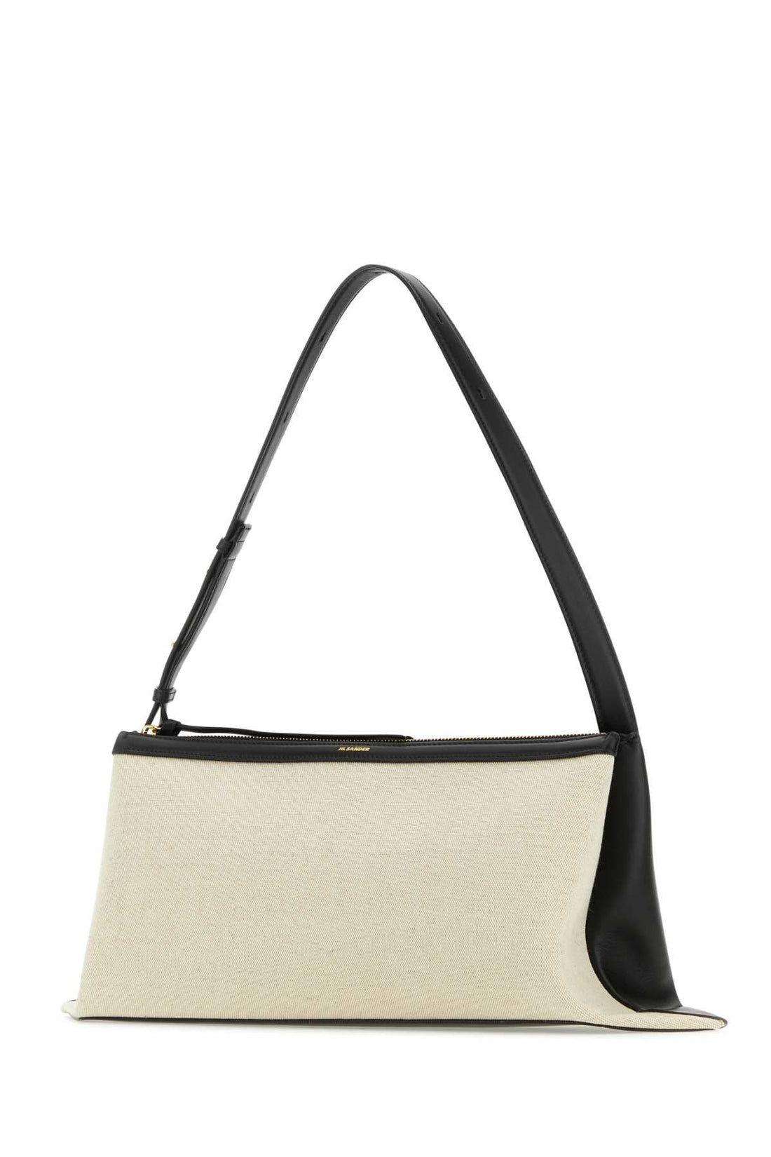 Jil Sander Women Two-Tone Canvas And Leather Medium Empire Shoulder Bag by Luosophy