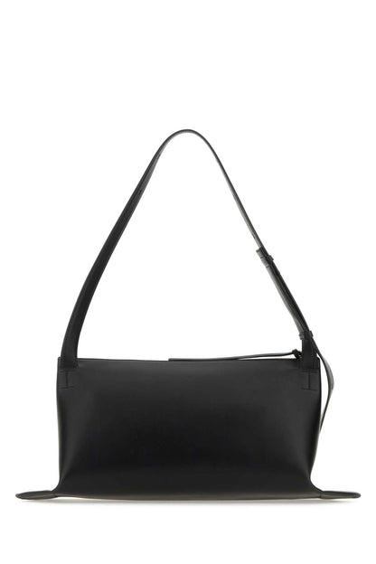 Jil Sander Women Two-Tone Canvas And Leather Medium Empire Shoulder Bag by Luosophy