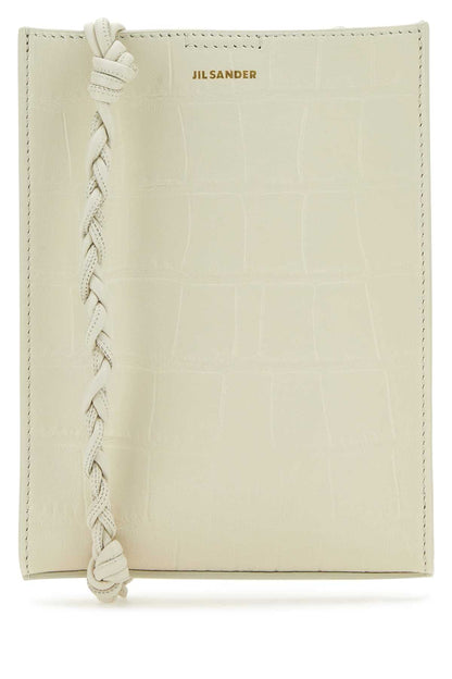 Jil Sander Women Ivory Leather Shoulder Bag by Luosophy