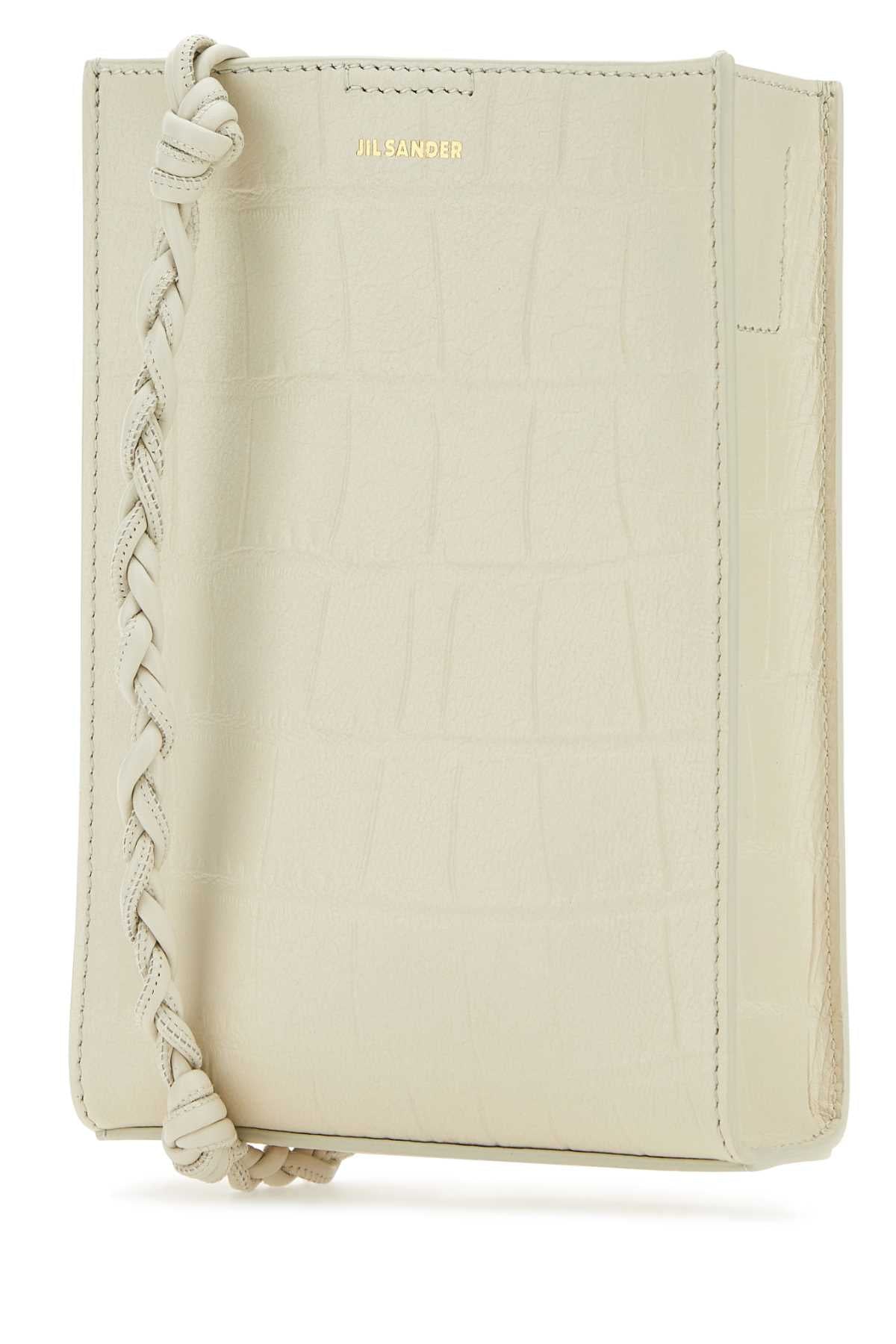 Jil Sander Women Ivory Leather Shoulder Bag by Luosophy
