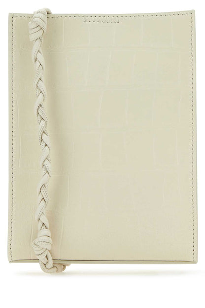 Jil Sander Women Ivory Leather Shoulder Bag by Luosophy