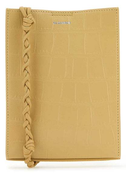 Jil Sander Women Beige Leather Small Tangle Shoulder Bag by Luosophy