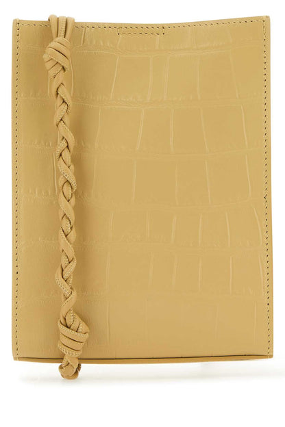 Jil Sander Women Beige Leather Small Tangle Shoulder Bag by Luosophy