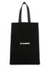 Jil Sander Women Black Canvas Shopping Bag by Luosophy
