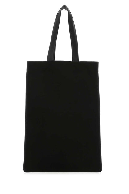 Jil Sander Women Black Canvas Shopping Bag by Luosophy