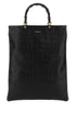 Jil Sander Women Black Leather Medium Shopping Bag by Luosophy