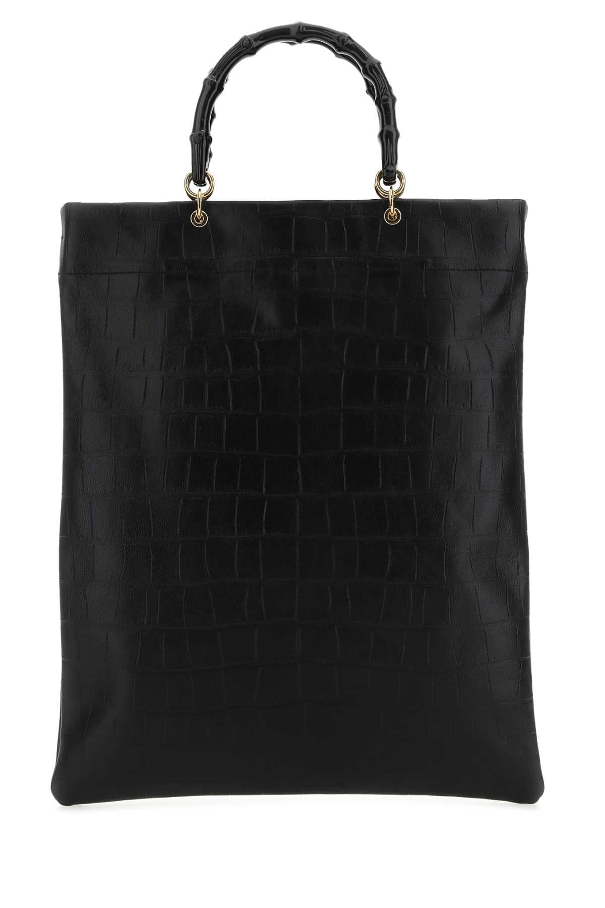 Jil Sander Women Black Leather Medium Shopping Bag by Luosophy