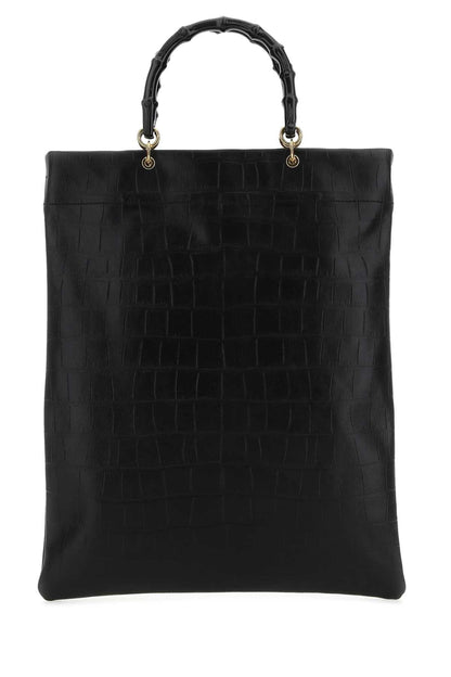 Jil Sander Women Black Leather Medium Shopping Bag by Luosophy