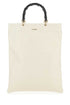 Jil Sander Women Ivory Leather Medium Shopping Bag by Luosophy