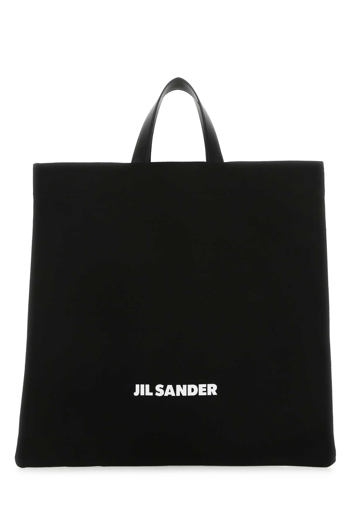Jil Sander Women Black Canvas Shopping Bag by Luosophy